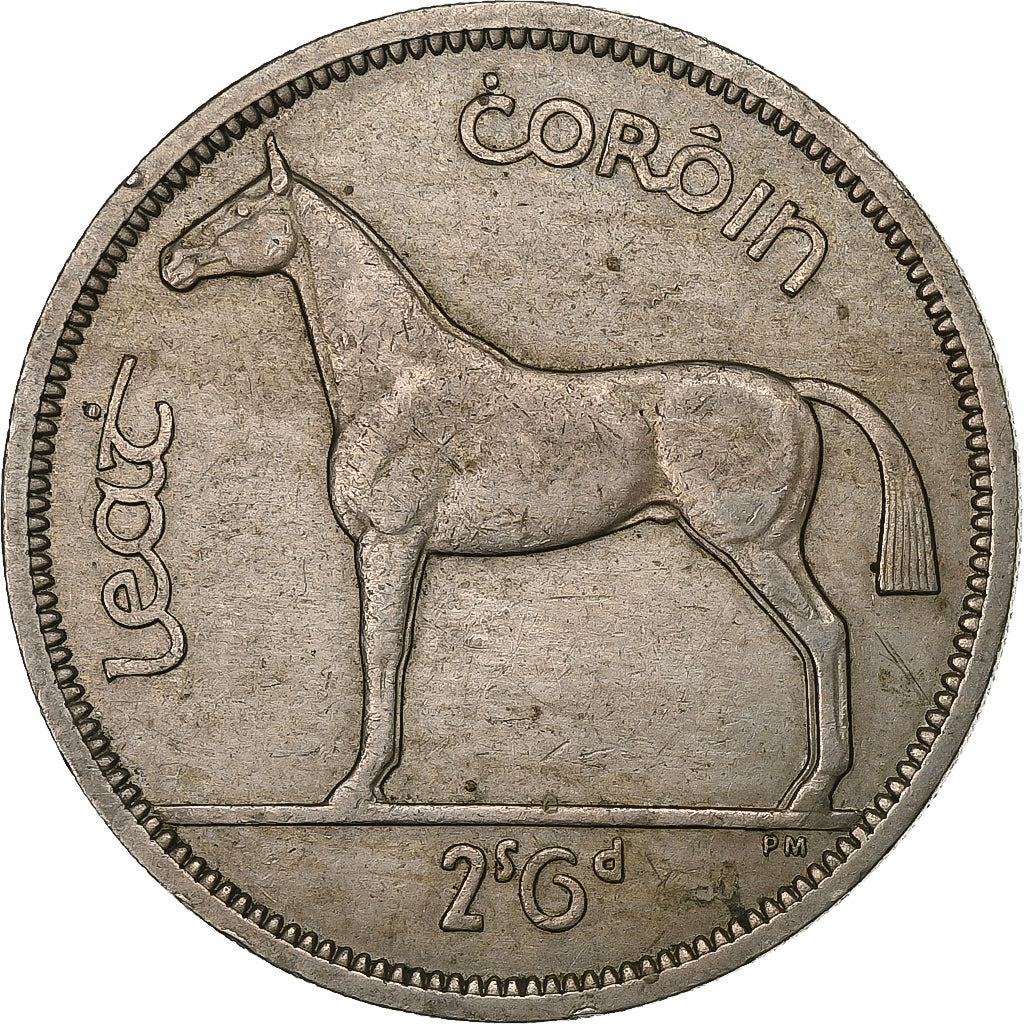 REPUBBLICA D’IRLANDA, 1/2 Crown, 1962, Rame-nichel, BB, KM:16a