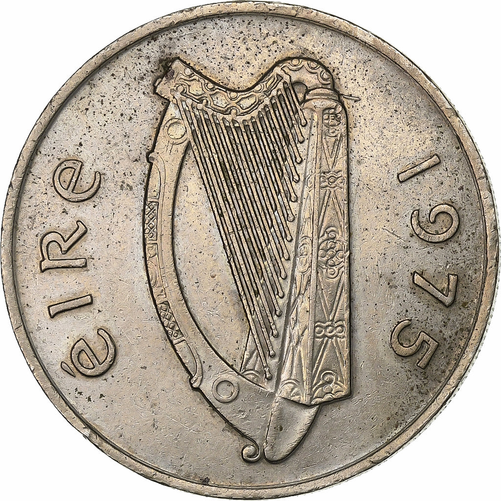IRELAND REPUBLIC, 10 Pence, 1975, Kupfer-Nickel, SS, KM:23
