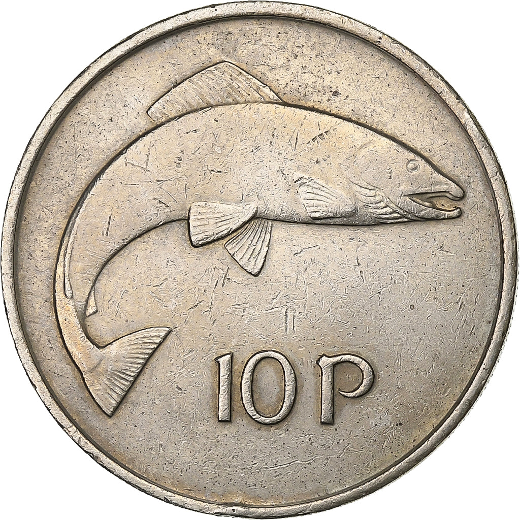 IRELAND REPUBLIC, 10 Pence, 1975, Kupfer-Nickel, SS, KM:23
