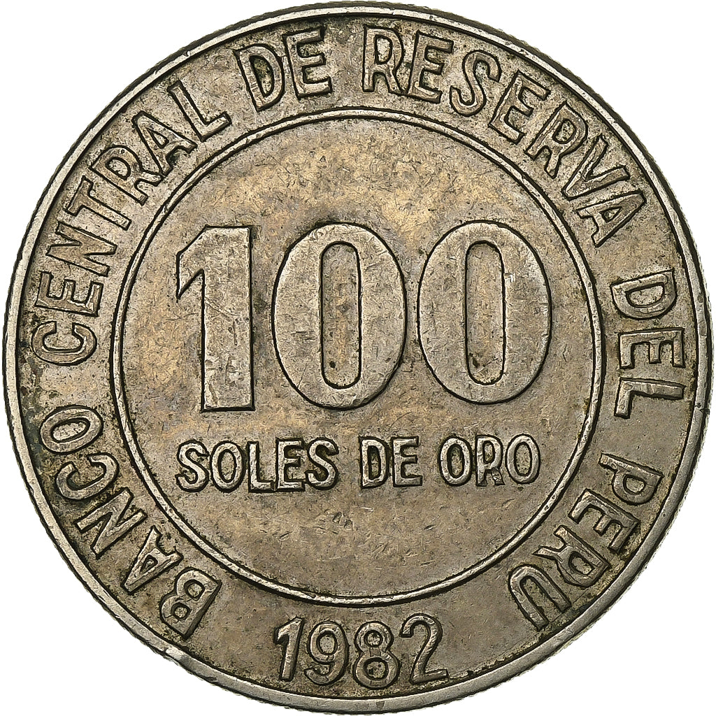 Peru, 100 Soles, 1982, Lima, Copper-nickel, EF(40-45), KM:283