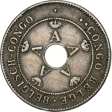 Congo belga, Albert I, 10 Centimes, 1910, Heaton, Rame-nichel, BB, KM:18