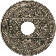 Morocco, Yusuf, 25 Centimes, 1921 (AH 1340), bi-Bariz, Copper-nickel, EF(40-45)