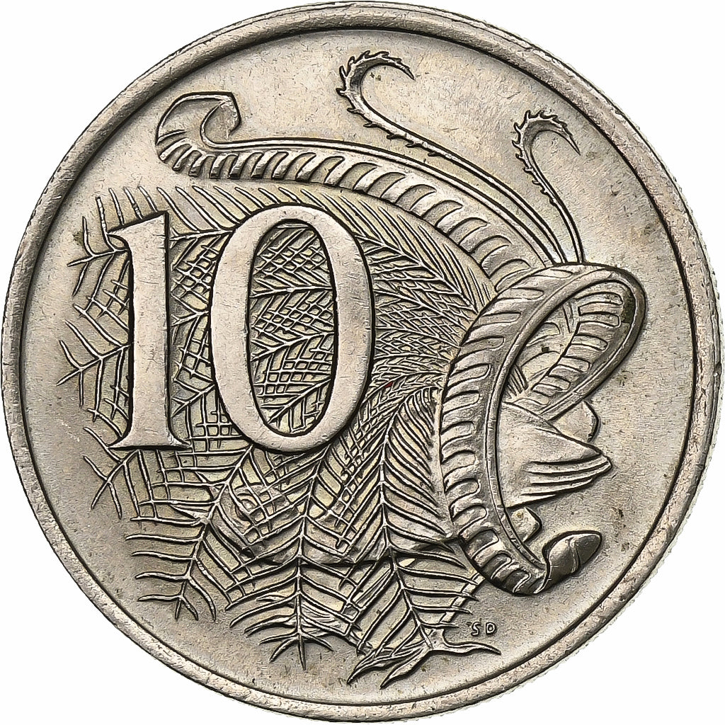 Austrália, Elizabeth II, 10 Cents, 1977, Cobre-níquel, AU(50-53), KM:65