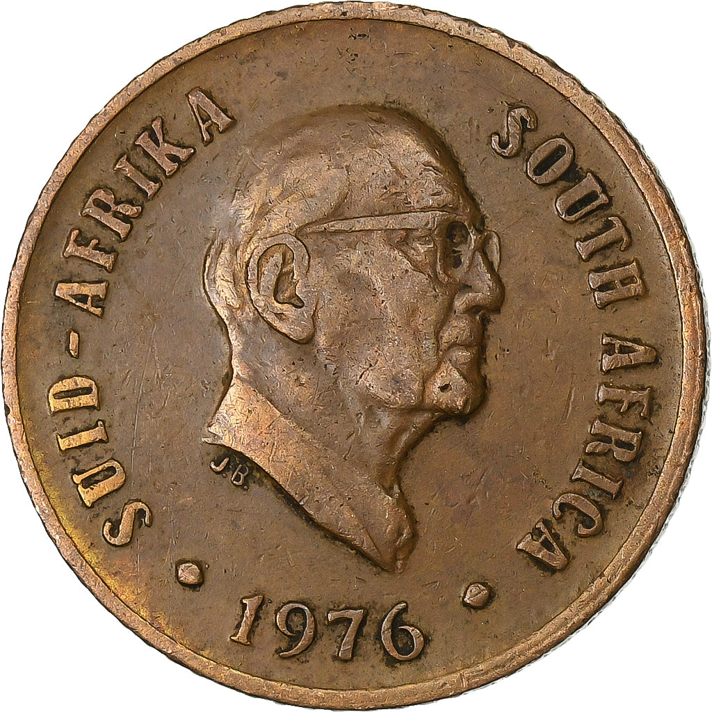 Sudafrica, Cent, 1976, Bronzo, BB, KM:91
