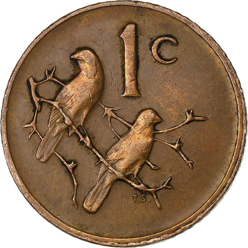 Sudafrica, Cent, 1976, Bronzo, BB, KM:91
