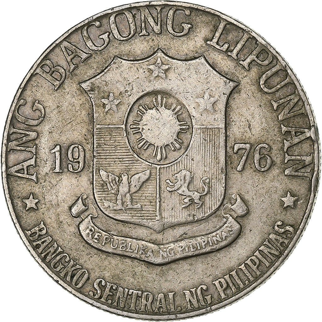 Philippines, Piso, 1976, Copper-nickel, EF(40-45), KM:209.1
