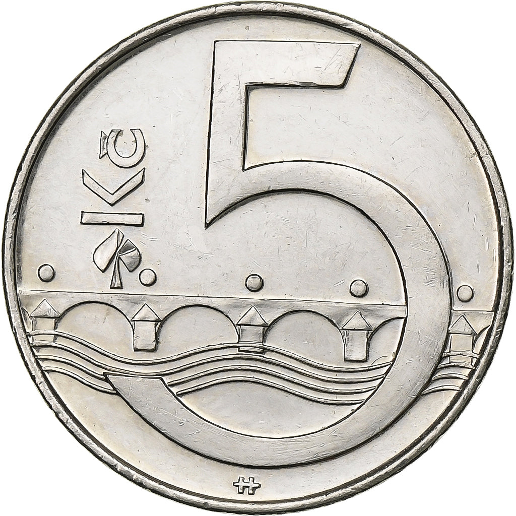 Tschechische Republik, 5 Korun, 2009, Nickel plated steel, VZ, KM:8