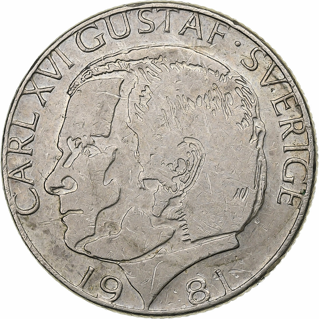 Suède, Carl XVI Gustaf, Krona, 1981, Cupronickel plaqué cuivre, TTB, KM:852