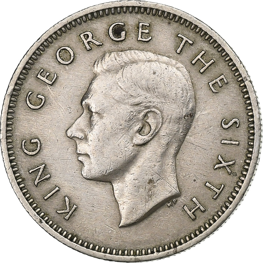 Nova Zelândia, George VI, 6 Pence, 1950, Cobre-níquel, AU(50-53), KM:16