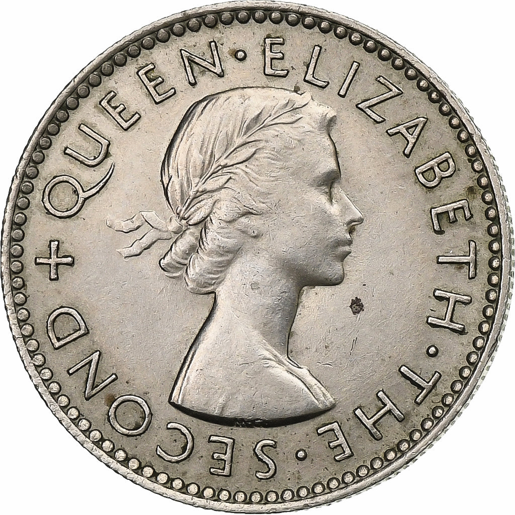 Nueva Zelanda, Elizabeth II, 6 Pence, 1955, Cobre - níquel, MBC+, KM:26.1