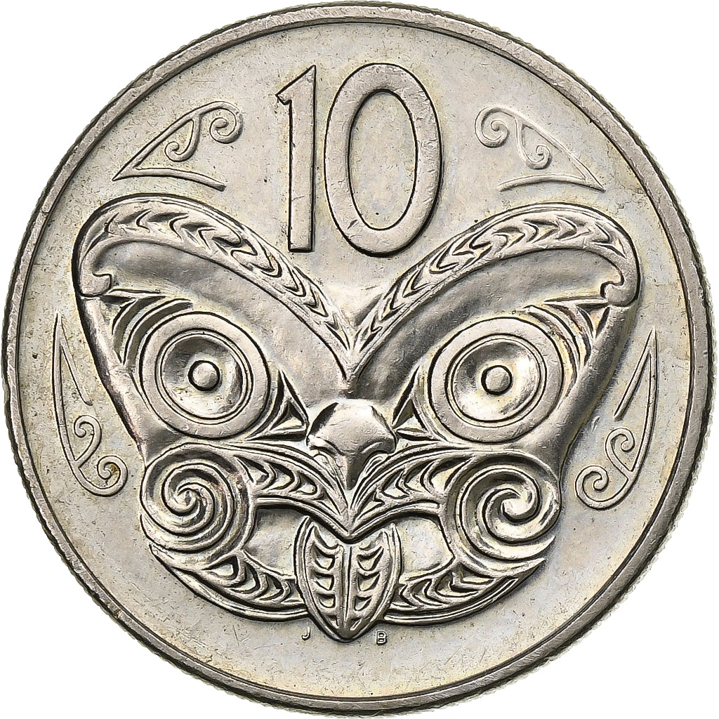 Nuova Zelanda, Elizabeth II, 10 Cents, 1982, Rame-nichel, BB+, KM:41.1