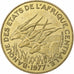Central African States, 10 Francs, 1977, Paris, Aluminum-Bronze, AU(50-53), KM:9