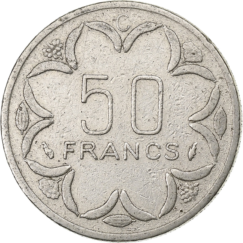 Central African States, 50 Francs, 1981, Paris, Nickel, EF(40-45), KM:11