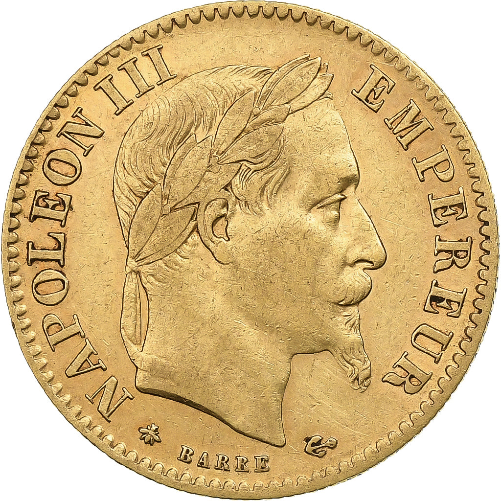 Francia, Napoleon III, 10 Francs, 1864, Paris, Oro, MBC, Gadoury:1015, KM:800.1