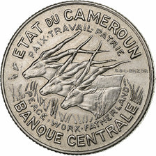 Kamerun, 100 Francs, 1966, Paris, Nikiel, AU(50-53), KM:14
