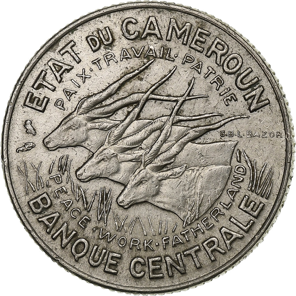 Cameroon, 100 Francs, 1968, Paris, Nickel, EF(40-45), KM:14