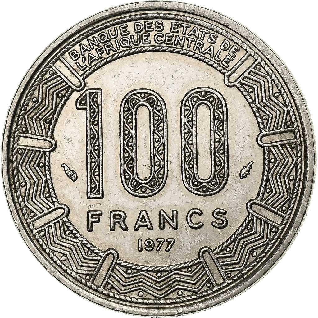Gabon, 100 Francs, 1977, Paris, Nichel, BB+, KM:13