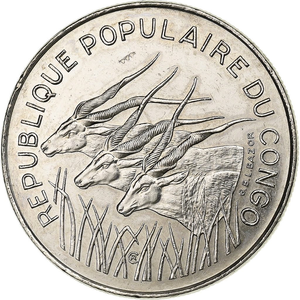 Congo Republic, 100 Francs, 1985, Paris, Nickel, AU(50-53), KM:2