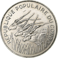 Congo Republic, 100 Francs, 1985, Paris, Nickel, AU(50-53), KM:2