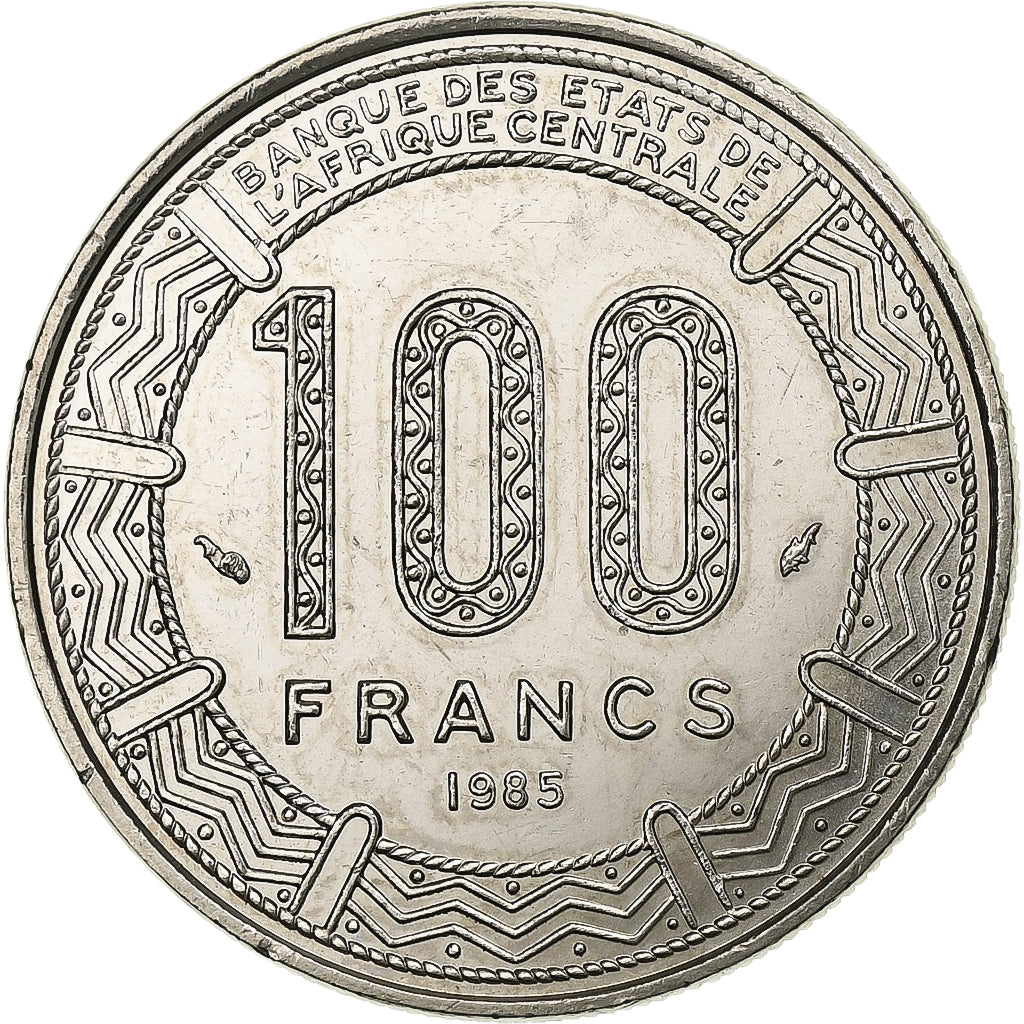 Congo Republic, 100 Francs, 1985, Paris, Nickel, AU(50-53), KM:2