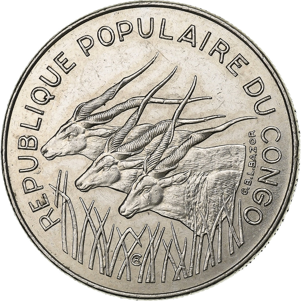 Congo Republic, 100 Francs, 1983, Paris, Nickel, AU(50-53), KM:2
