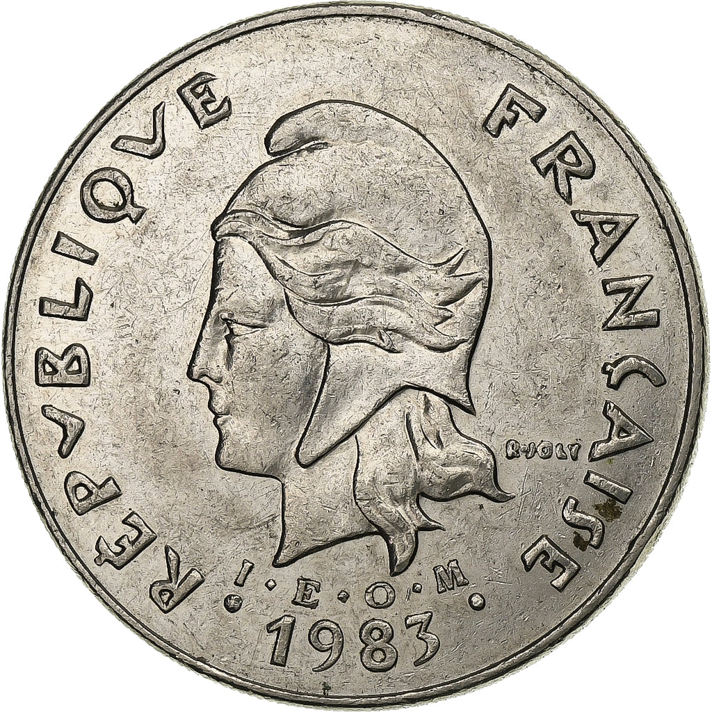 Nieuw -Caledonië, 50 Francs, 1983, Paris, Nickel, ZF+, Lecompte:125, KM:13