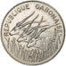 Gabon, 100 Francs, 1984, Paris, Nickel, AU(55-58), KM:13