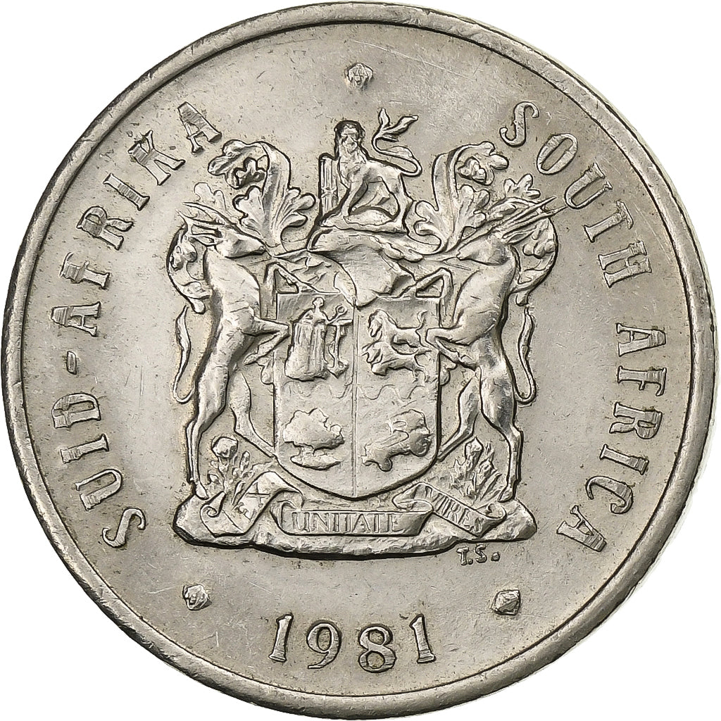 South Africa, 20 Cents, 1981, Nickel, EF(40-45), KM:86