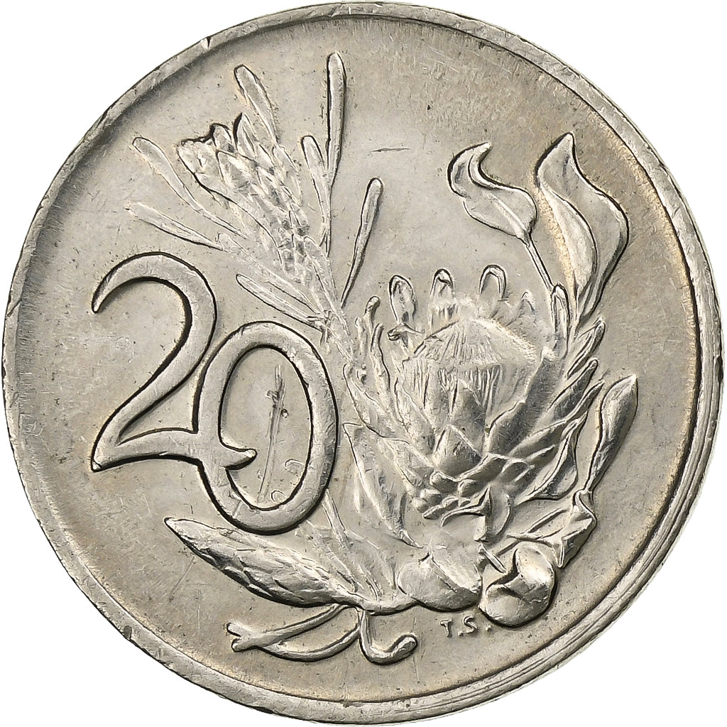 South Africa, 20 Cents, 1981, Nickel, EF(40-45), KM:86