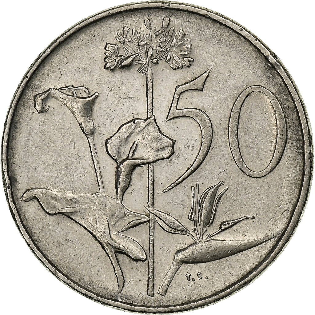 Sudáfrica, 50 Cents, 1971, Níquel, MBC, KM:87