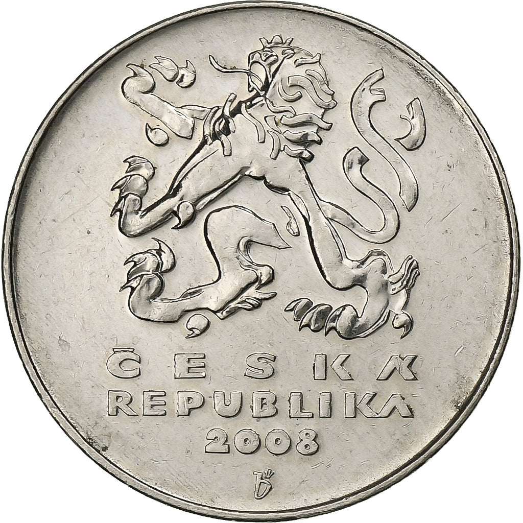 Tschechische Republik, 5 Korun, 2008, Nickel plated steel, VZ, KM:8