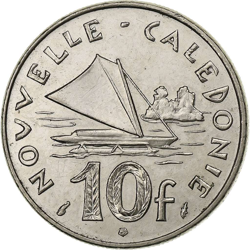 Nieuw -Caledonië, 10 Francs, 1986, Paris, Nickel, PR, Lecompte:95, KM:11