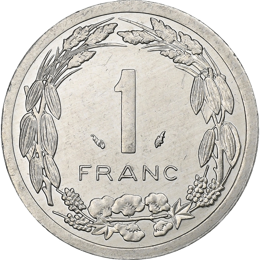 Central African States, Franc, 1988, Paris, Aluminum, AU(55-58), KM:8