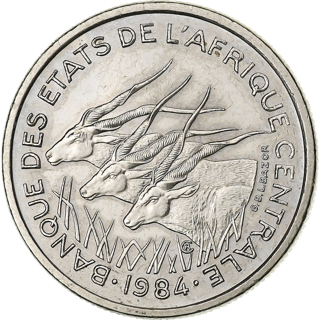 Estados del África central, 50 Francs, 1984, Paris, Níquel, EBC, KM:11