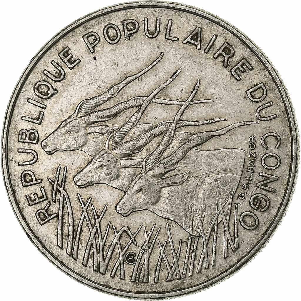 Congo Republic, 100 Francs, 1972, Paris, Nickel, EF(40-45), KM:1