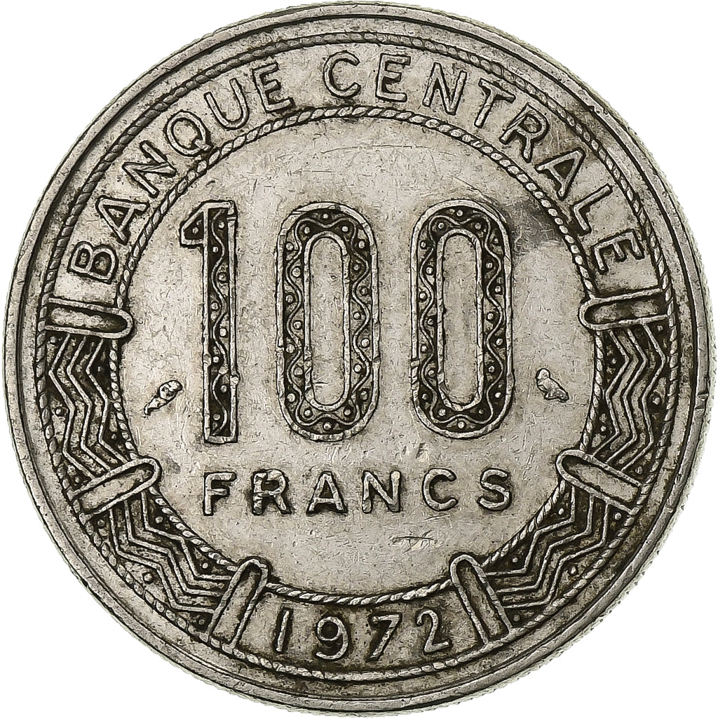 Congo Republic, 100 Francs, 1972, Paris, Nickel, EF(40-45), KM:1