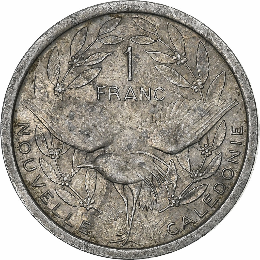 New Caledonia, Franc, 1973, Paris, Aluminum, EF(40-45), Lecompte:39, KM:10