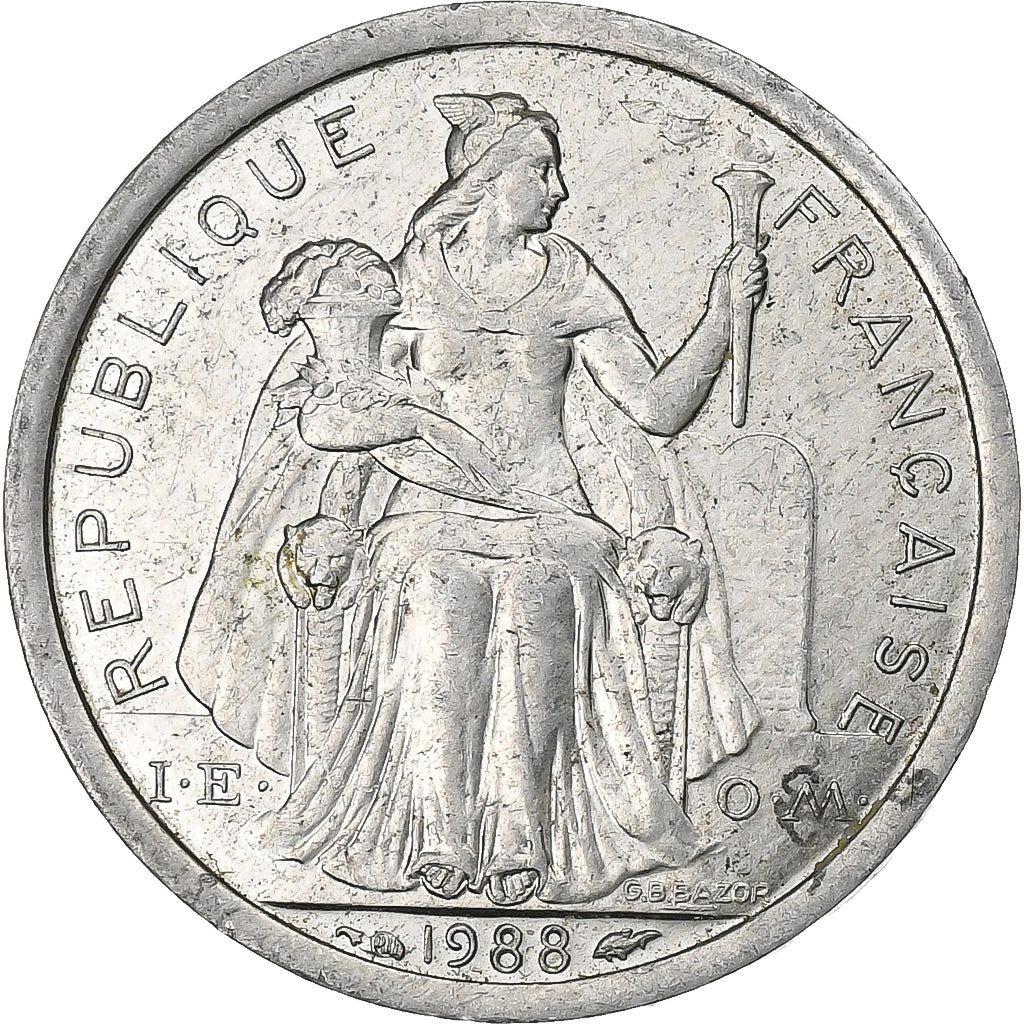 Neukaledonien, Franc, 1988, Paris, Aluminium, SS+, Lecompte:48, KM:10