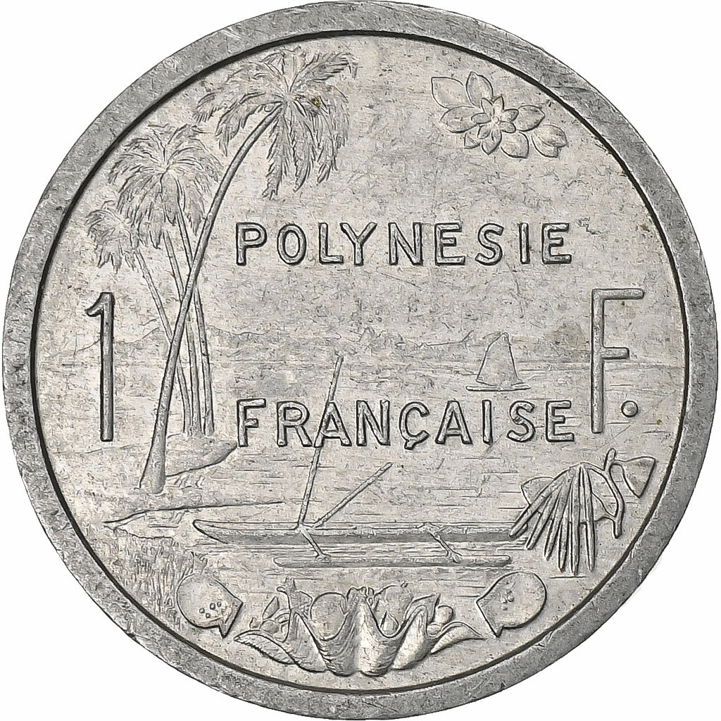 French Polynesia, Franc, 1983, Paris, Aluminum, EF(40-45), Lecompte:11, KM:11