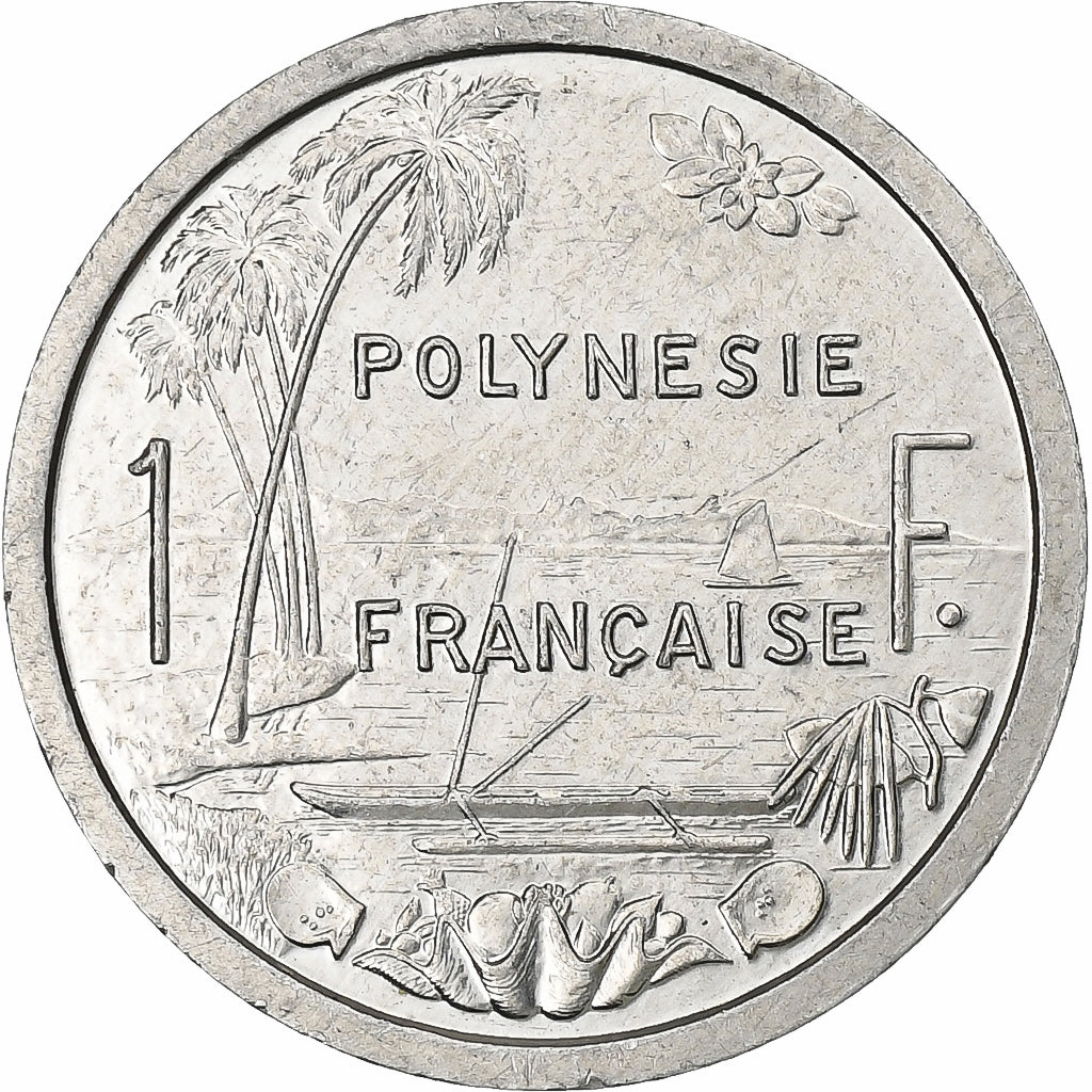 French Polynesia, Franc, 1987, Paris, Aluminium, VZ, Lecompte:15, KM:11