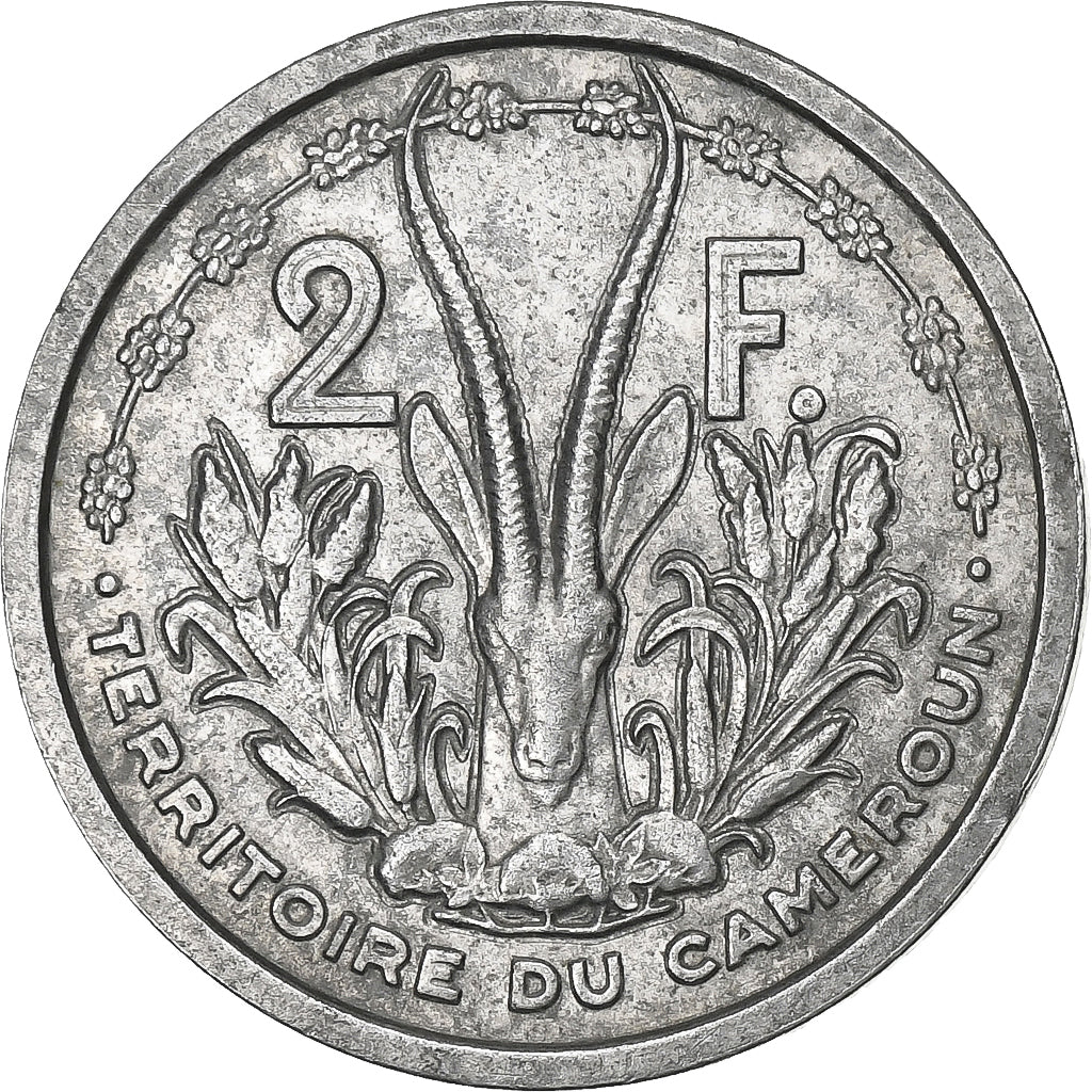 Cameroon, 2 Francs, 1948, Paris, Aluminum, EF(40-45), Lecompte:24, KM:9