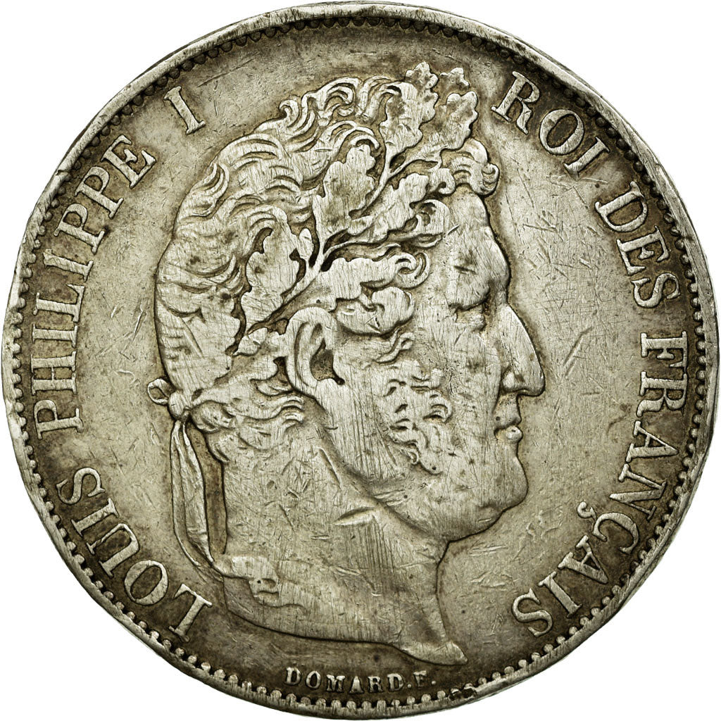 Coin, France, Louis-Philippe, 5 Francs, 1844, Lille, VF(30-35), Silver