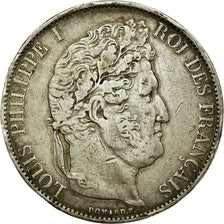 Coin, France, Louis-Philippe, 5 Francs, 1844, Lille, VF(30-35), Silver