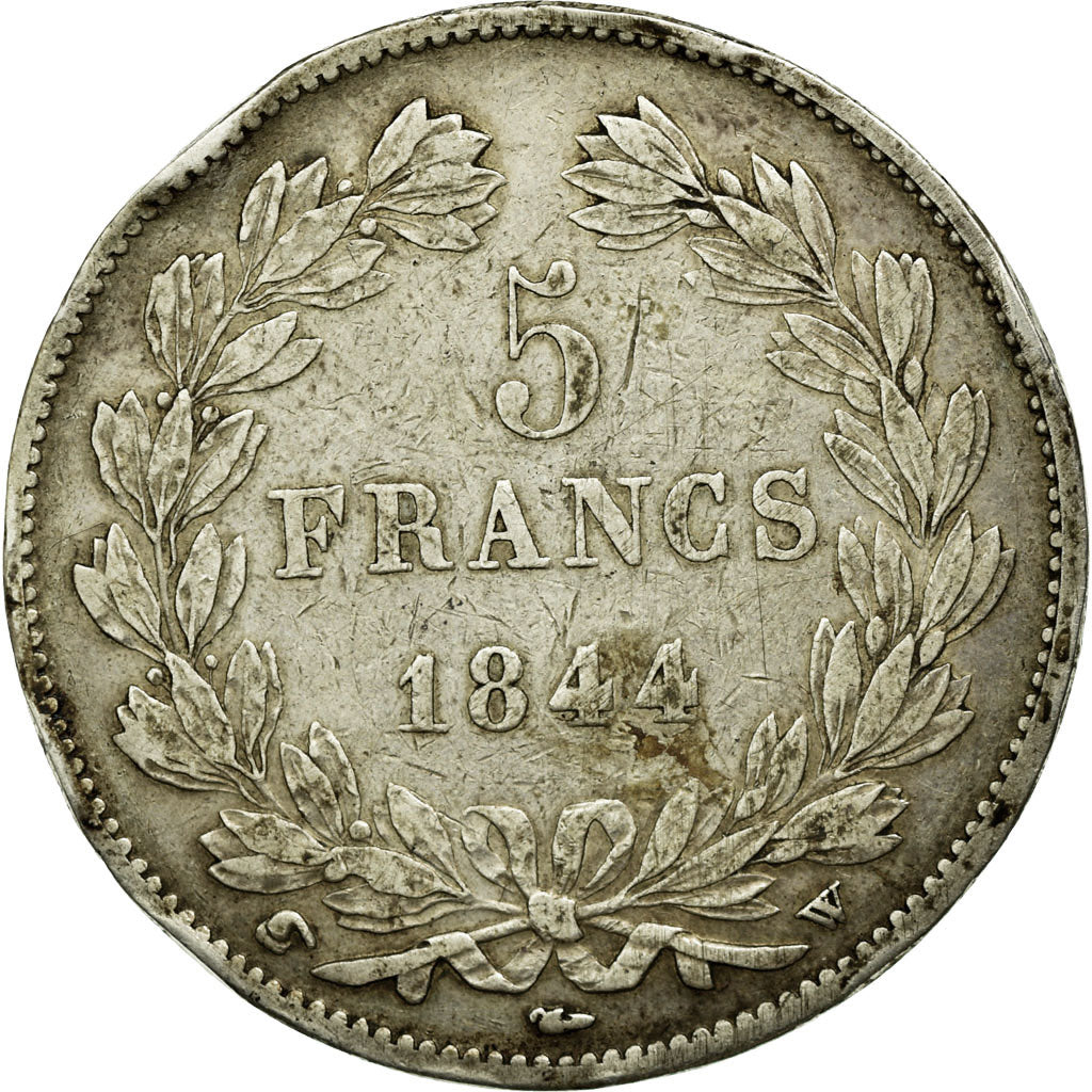 Coin, France, Louis-Philippe, 5 Francs, 1844, Lille, VF(30-35), Silver