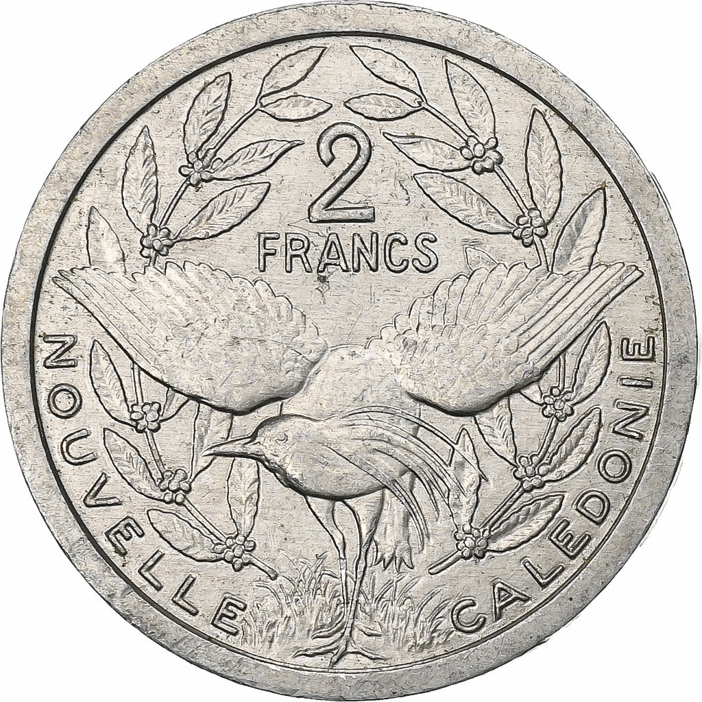 Nieuw -Caledonië, 2 Francs, 1983, Paris, Aluminium, ZF, Lecompte:63, KM:14