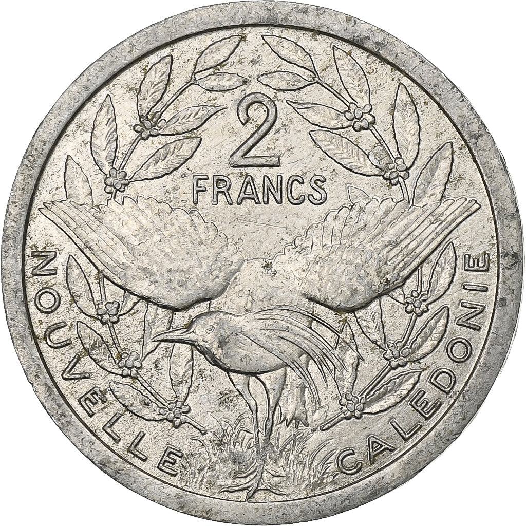 Nova Caledónia, 2 Francs, 1987, Paris, Alumínio, EF(40-45), Lecompte:64, KM:14