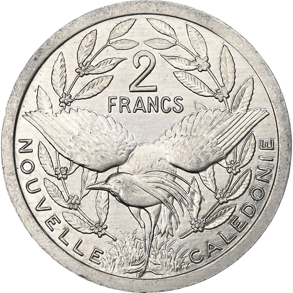 Nouvelle-Calédonie, 2 Francs, 1989, Paris, Aluminium, TTB+, Lecompte:65, KM:14