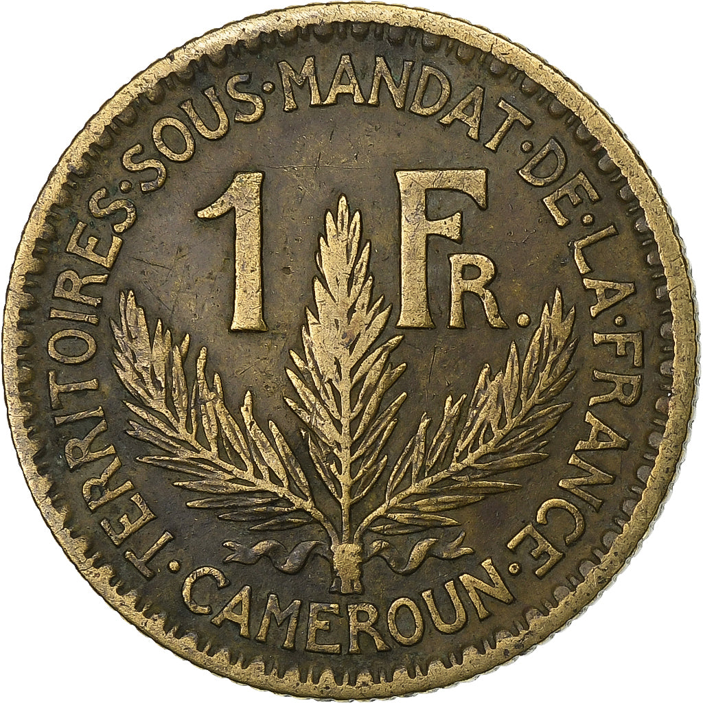 Kamerun, Franc, 1925, Paris, Aluminum-Bronze, SS, Lecompte:7, KM:2