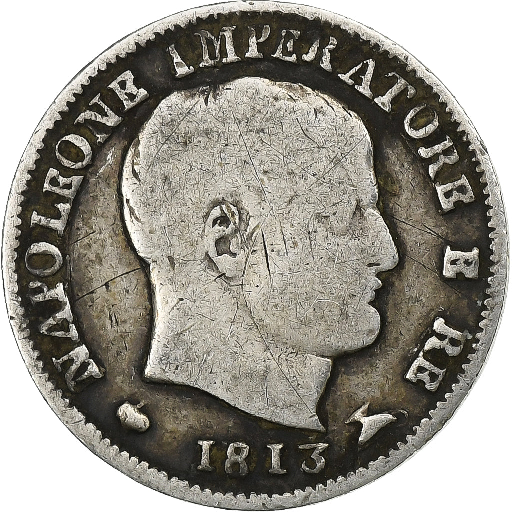 STATI ITALIANI, KINGDOM OF NAPOLEON, Napoleon I, 5 Soldi, 1813, Milan, Argento