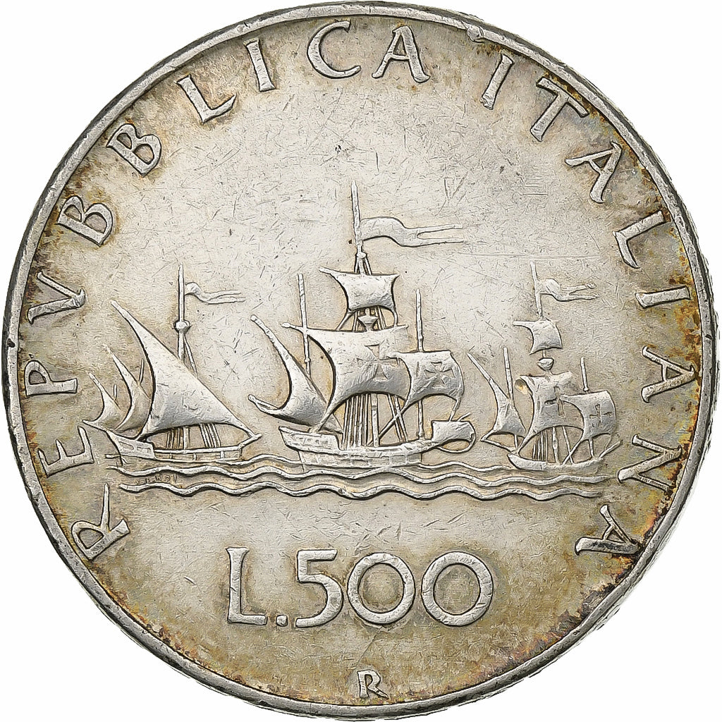 Italy, 500 Lire, 1958, Rome, Silver, EF(40-45), KM:98